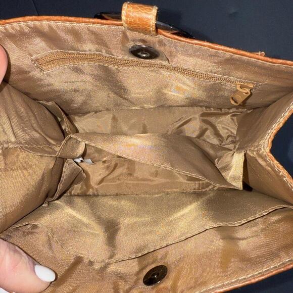 Pouchee Purse Divider Equestrian Boho Wallet Organizer Pocket Brown Faux Leather - Picture 6 of 15